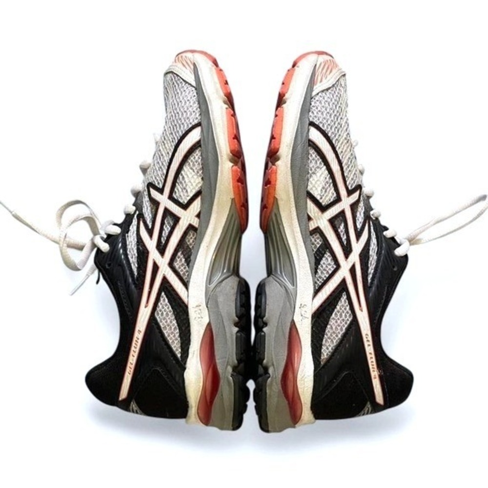 ASICS Gel-Flux 4 Women Running Shoes Black Silver Orange Size 5.5